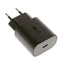 סט ראש מטען קיר סמסונג וכבל USB-C ל-USB-C, טעינה מהירה 25W, שחור