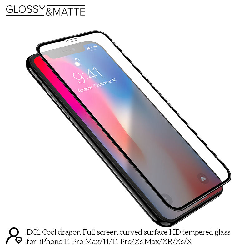 מגן מסך זכוכית 3D מחוסמת ל-iPhoneX/XS/11 Pro