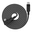 כבל סנכרון וטעינה איכותי USB-C ל-USB-C בזווית 90°, חיפוי קלוע, 2 מטר