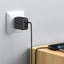כבל סנכרון וטעינה איכותי USB-C ל-USB-C בזווית 90°, חיפוי קלוע, 2 מטר