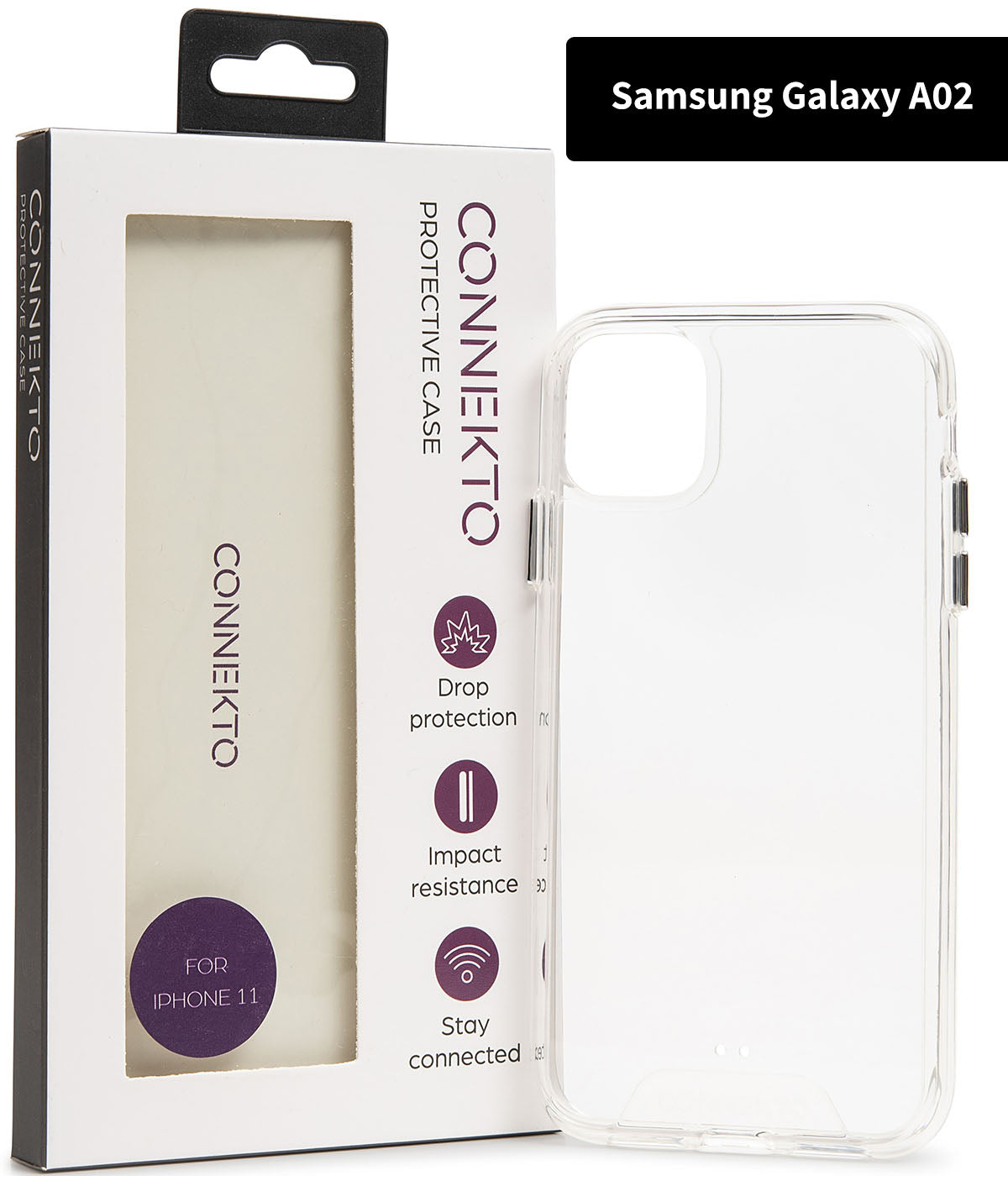 כיסוי מגן לסמסונג Galaxy A02, שקוף